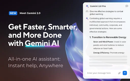 Gemini AI Sidebar: Palakasin ang Iyong Productivity sa Chrome - Screenshot 1
