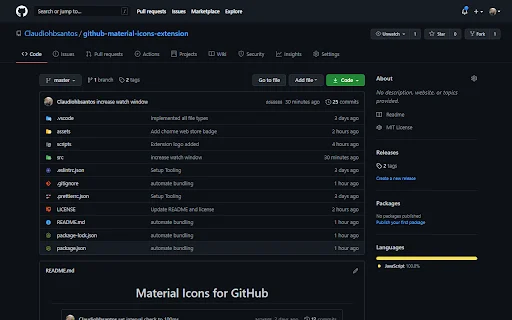 Material Icons for GitHub – I-download ang Pinakabagong Bersyon - Screenshot 1